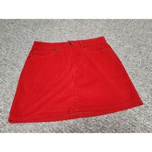 Gap Womens Skirt 15 inch Corduroy roy Red Skirt Size 8/29 tag--30x15